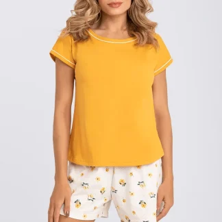 Pijama Lupo Af Sh. Doll Amarelo Floral