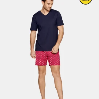 Pijama estampado em algodão modal