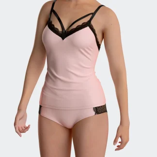 Top de Alças com detalhes em renda