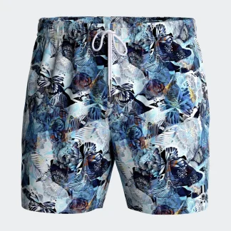 Calções de banho estampado tropical