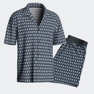 Pijama curto de homem em algodão Lyocell