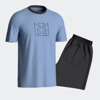 Pijama curto de homem em algodão