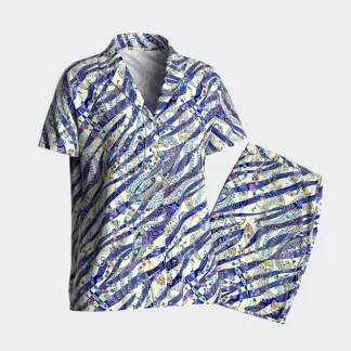 Pijama de mulher curto com botões em Modal