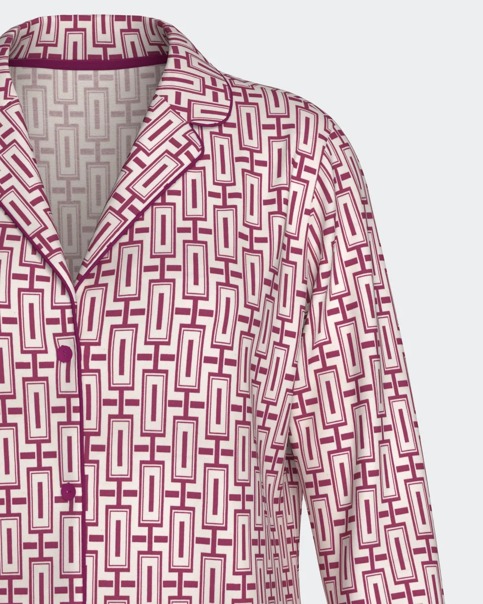Pijama de mulher com botões em Algodão Modal - Image 4