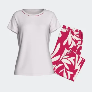 Pijama curto de mulher estampado em Lyocell