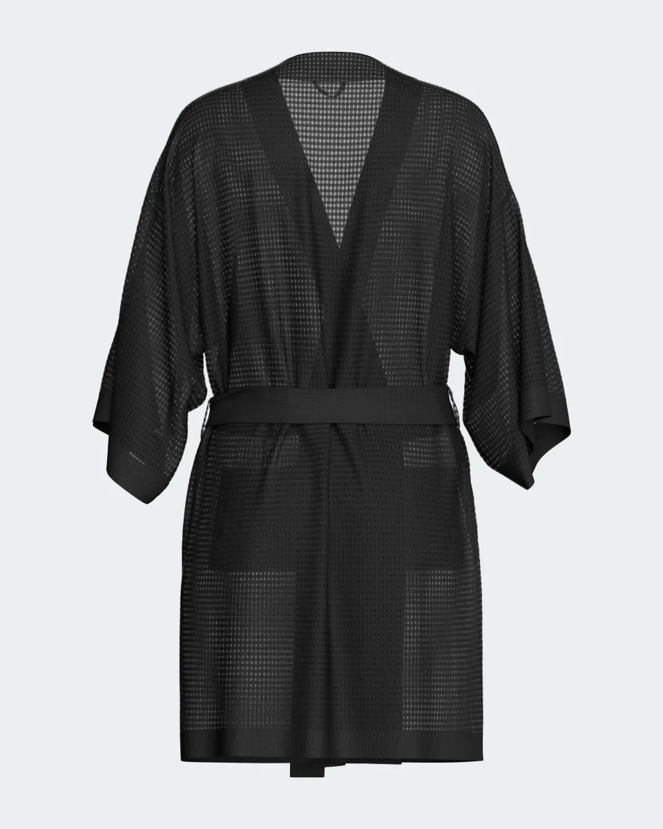 Robe de mulher curto estilo kimono - Image 3